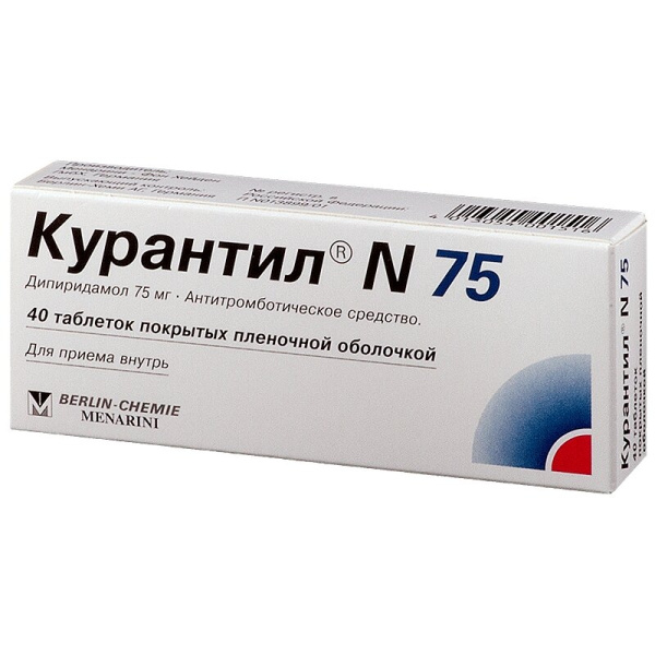 Курантил N 75 таблетки, покрытые плёночной оболочкой 75мг №40 фото в интернет-аптеке "Фармсервис"