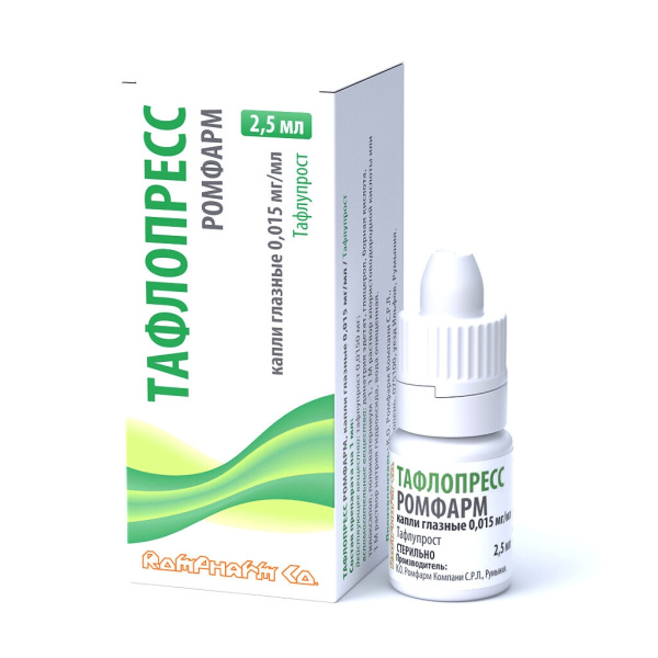 Тафлопресс Ромфарм капли глазные 0.015мг/мл x 2.5мл №1 фото в интернет-аптеке "Фармсервис"