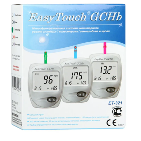 Анализатор EASY TOUCH GCHB глюкоза, холестерин, гемоглобин (MG304-3E) детальное фото в интернет-аптеке "Фармсервис"