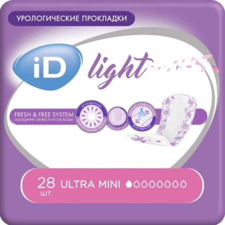 Прокладки урологические ID Ultra Mini №28 детальное фото в интернет-аптеке "Фармсервис"