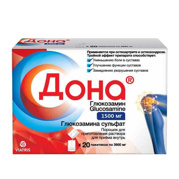 Дона порошок для приготовления раствора для приёма внутрь 1.5г x 3.95г №20 фото в интернет-аптеке "Фармсервис"