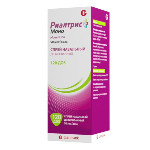 Риалтрис Моно спрей назальный дозированный 50мкг/доза x 120доза №1 фото в интернет-аптеке "Фармсервис"
