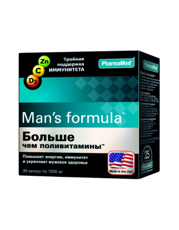 Man's formula Больше чем поливитамины детальное фото в интернет-аптеке "Фармсервис"