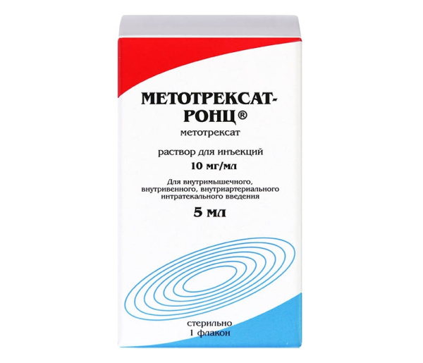Метотрексат-РОНЦ раствор для инъекций 10мг/мл x 5мл №1 фото в интернет-аптеке "Фармсервис"