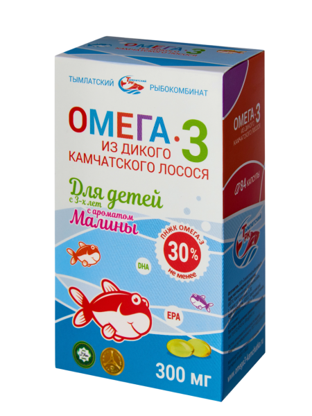 Salmonica Омега-3 из дикого камчатского лосося детский капс. 300мг №84 (малина) фото в интернет-аптеке "Фармсервис" Salmonica Омега-3 из дикого камчатского лосося детский капс. 300мг №84 (малина) фото в интернет-аптеке "Фармсервис"