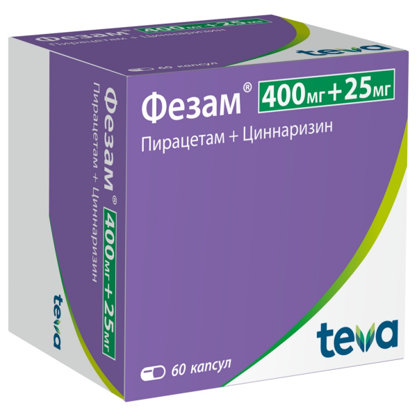 Фезам капсулы 400мг+25мг №60 фото в интернет-аптеке "Фармсервис" Фезам капсулы 400мг+25мг №60 фото в интернет-аптеке "Фармсервис"