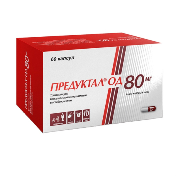 Предуктал ОД капсулы с пролонгированным высвобождением 80мг №60 фото в интернет-аптеке "Фармсервис" Предуктал ОД капсулы с пролонгированным высвобождением 80мг №60 фото в интернет-аптеке "Фармсервис"