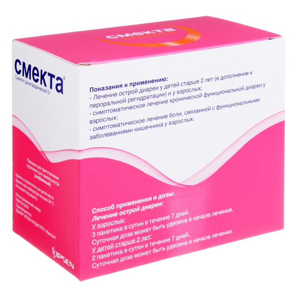 Смекта порошок для приготовления суспензии для приема внутрь, [клубничный] 3г x 3.76г №30 фото в интернет-аптеке "Фармсервис"