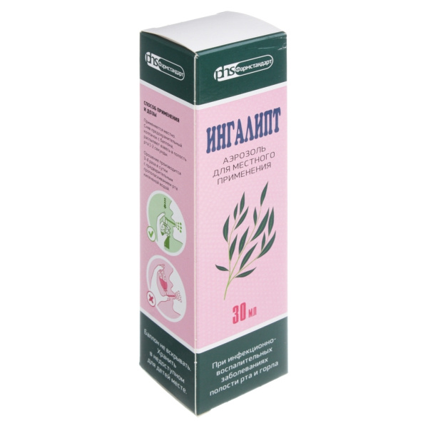 Ингалипт аэрозоль для местного применения x 30мл №1 фото в интернет-аптеке "Фармсервис"
