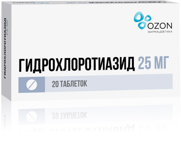 Гидрохлоротиазид таблетки 25мг №20 фото в интернет-аптеке "Фармсервис"