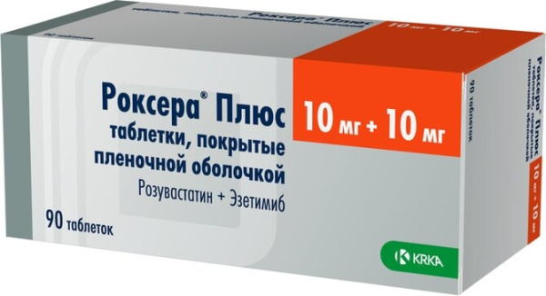 Роксера Плюс таблетки, покрытые плёночной оболочкой 10мг+10мг №90 фото в интернет-аптеке "Фармсервис" Роксера Плюс таблетки, покрытые плёночной оболочкой 10мг+10мг №90 фото в интернет-аптеке "Фармсервис"
