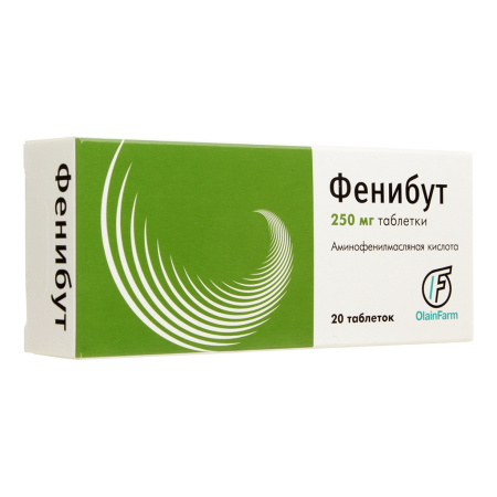Фенибут таблетки 250мг №20 детальное фото в интернет-аптеке "Фармсервис"