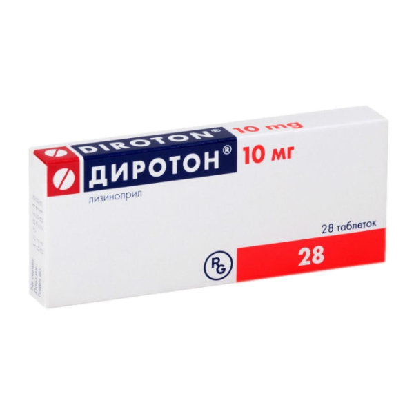 Диротон таблетки 10мг №28 фото в интернет-аптеке "Фармсервис"