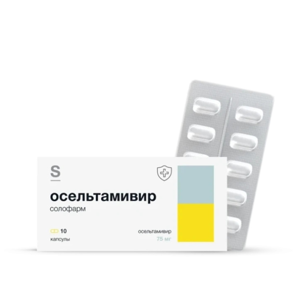Осельтамивир солофарм капсулы 75мг №10 фото в интернет-аптеке "Фармсервис" Осельтамивир солофарм капсулы 75мг №10 фото в интернет-аптеке "Фармсервис"