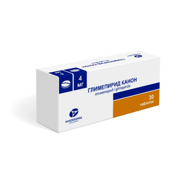 Глимепирид Канон таблетки 4мг №30 фото в интернет-аптеке "Фармсервис"