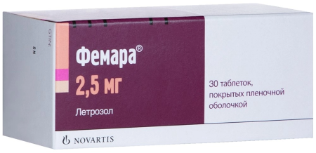 Фемара таблетки, покрытые плёночной оболочкой 2.5мг №30 детальное фото в интернет-аптеке "Фармсервис"