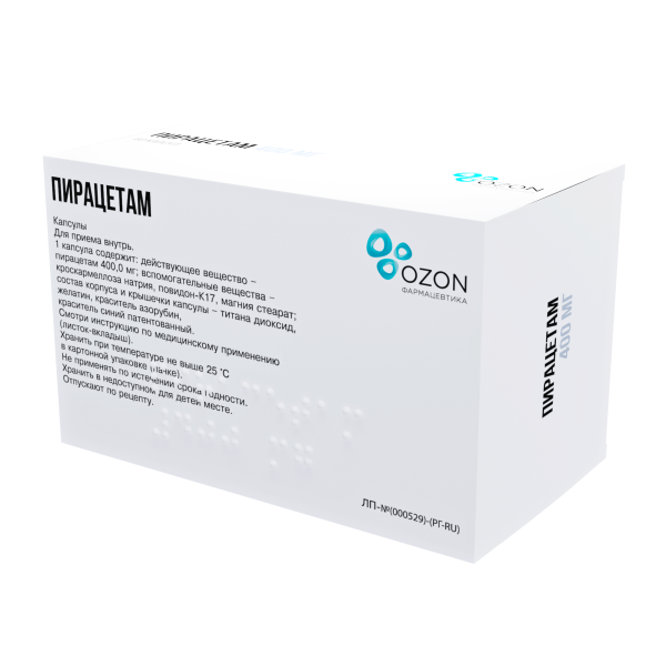 Пирацетам капсулы 400мг №60 фото в интернет-аптеке "Фармсервис"