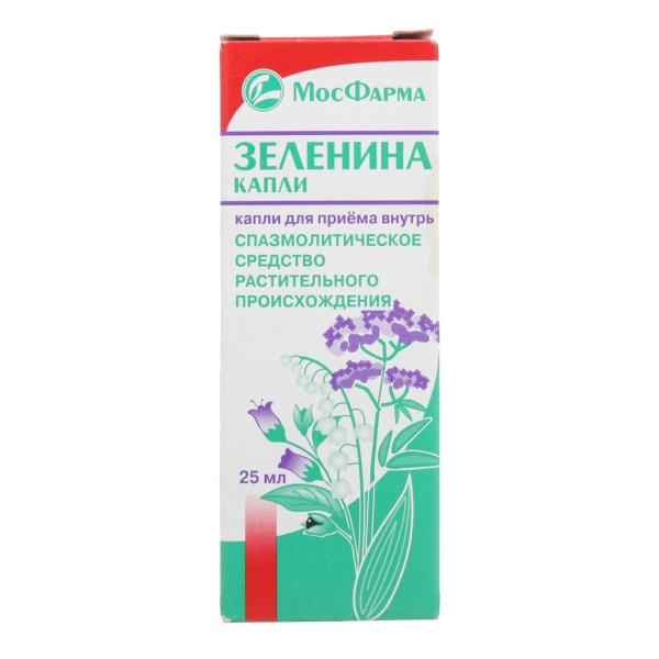 Зеленина капли капли для приёма внутрь x 25мл №1 фото в интернет-аптеке "Фармсервис"
