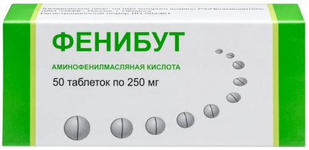 Фенибут таблетки 250мг №50 детальное фото в интернет-аптеке "Фармсервис"