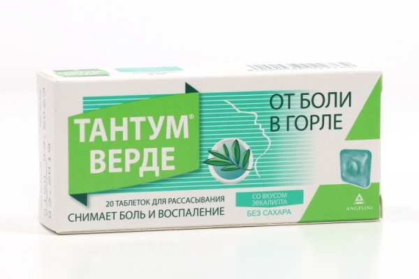 Тантум верде таб. д/рассас. 3мг №20 (со вкусом Эвкалипта) фото в интернет-аптеке "Фармсервис"