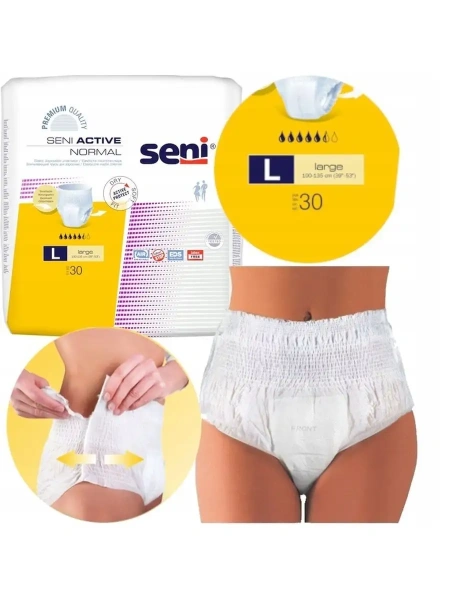 Подгузники-трусики для взрослых SENI ACTIVE Normal Large №30 фото в интернет-аптеке "Фармсервис"