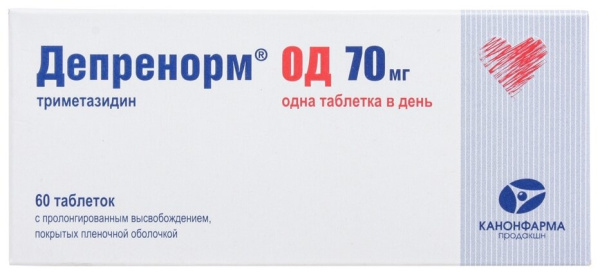 Депренорм ОД таблетки с пролонгированным высвобождением, покрытые пленочной оболочкой 70мг №60 фото в интернет-аптеке "Фармсервис" Депренорм ОД таблетки с пролонгированным высвобождением, покрытые пленочной оболочкой 70мг №60 фото в интернет-аптеке "Фармсервис"