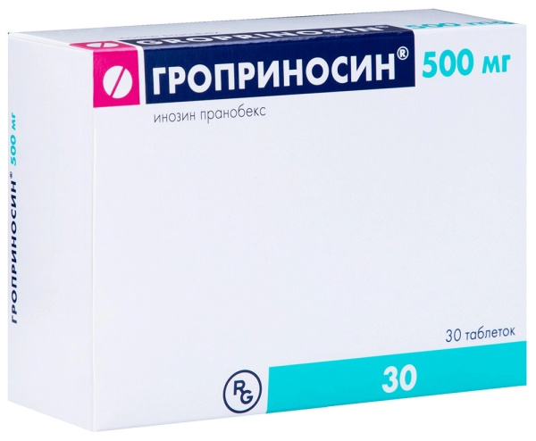 Гроприносин таблетки 500мг №30 фото в интернет-аптеке "Фармсервис"