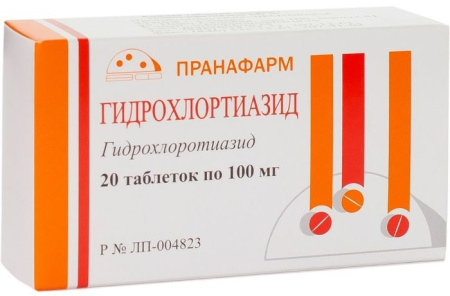 ГИДРОХЛОРТИАЗИД таблетки 100мг №20 детальное фото в интернет-аптеке "Фармсервис"