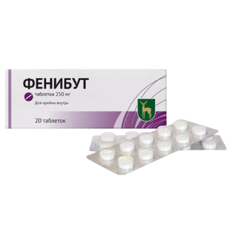 Фенибут таблетки 250мг №20 детальное фото в интернет-аптеке "Фармсервис"