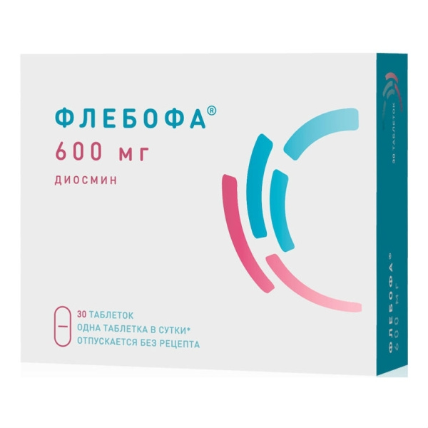Флебофа таблетки 600мг №30 фото в интернет-аптеке "Фармсервис"