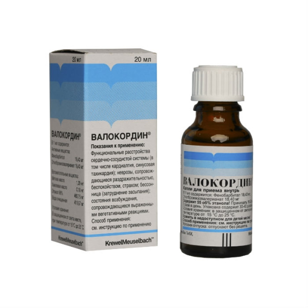 Валокордин капли для приёма внутрь 18.4мг/мл+18.4мг/мл x 20мл №1 фото в интернет-аптеке "Фармсервис"