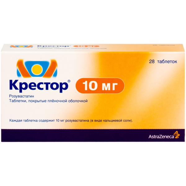 Крестор таблетки, покрытые плёночной оболочкой 10мг №28 фото в интернет-аптеке "Фармсервис" Крестор таблетки, покрытые плёночной оболочкой 10мг №28 фото в интернет-аптеке "Фармсервис"
