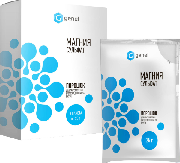 Магния сульфат порошок для приготовления раствора для приёма внутрь 100г/100г x 25г №3 фото в интернет-аптеке "Фармсервис"