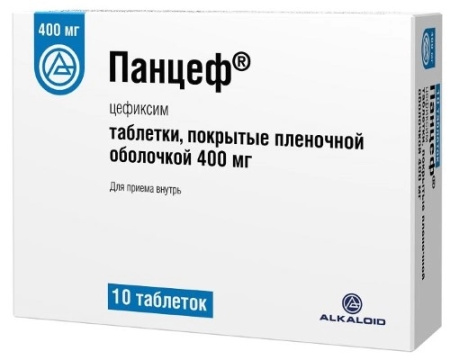 Панцеф таблетки, покрытые плёночной оболочкой 400мг №10 детальное фото в интернет-аптеке "Фармсервис"