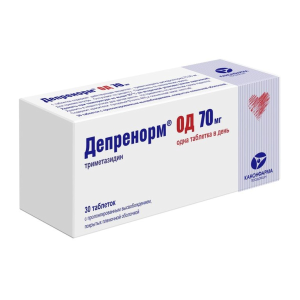 Депренорм ОД таблетки с пролонгированным высвобождением, покрытые пленочной оболочкой 70мг №30 фото в интернет-аптеке "Фармсервис" Депренорм ОД таблетки с пролонгированным высвобождением, покрытые пленочной оболочкой 70мг №30 фото в интернет-аптеке "Фармсервис"