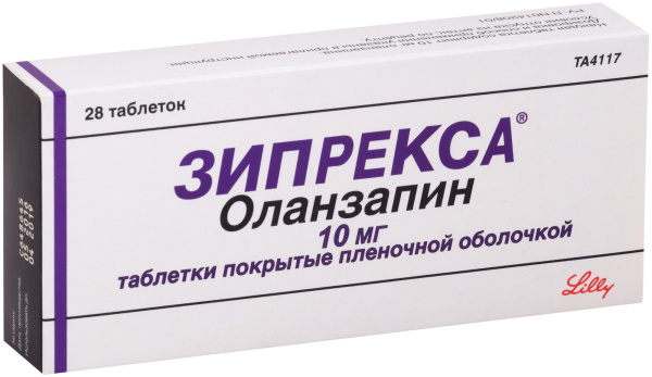 Зипрекса таблетки, покрытые плёночной оболочкой 10мг №28 фото в интернет-аптеке "Фармсервис"