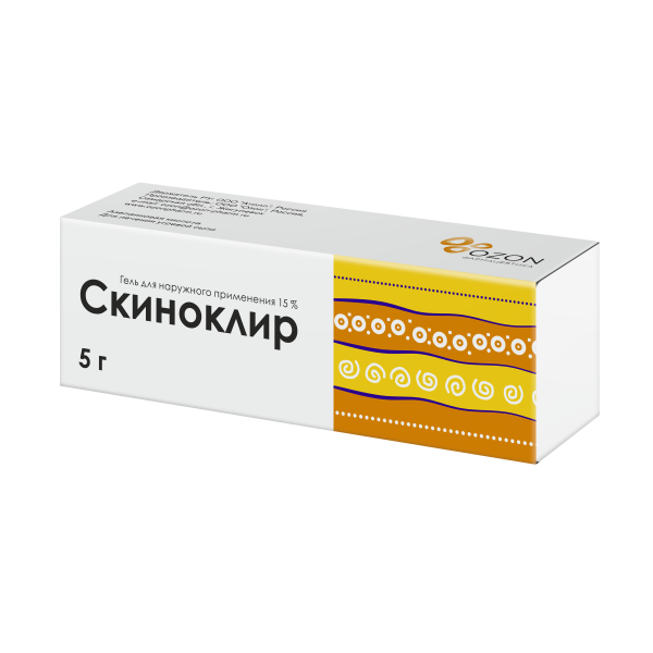 Скиноклир гель для наружного применения 15% x 5г №1 фото в интернет-аптеке "Фармсервис"