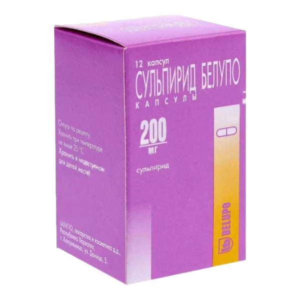 Сульпирид Белупо капсулы 200мг №12 фото в интернет-аптеке "Фармсервис" Сульпирид Белупо капсулы 200мг №12 фото в интернет-аптеке "Фармсервис"