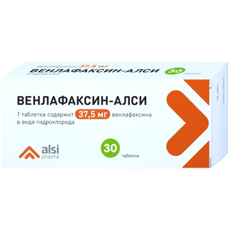 Венлафаксин-АЛСИ таблетки 37.5мг №30 детальное фото в интернет-аптеке "Фармсервис"