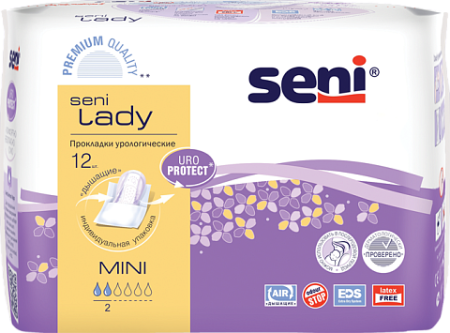 Прокладки урологические SENI LADY Mini №12 детальное фото в интернет-аптеке "Фармсервис"