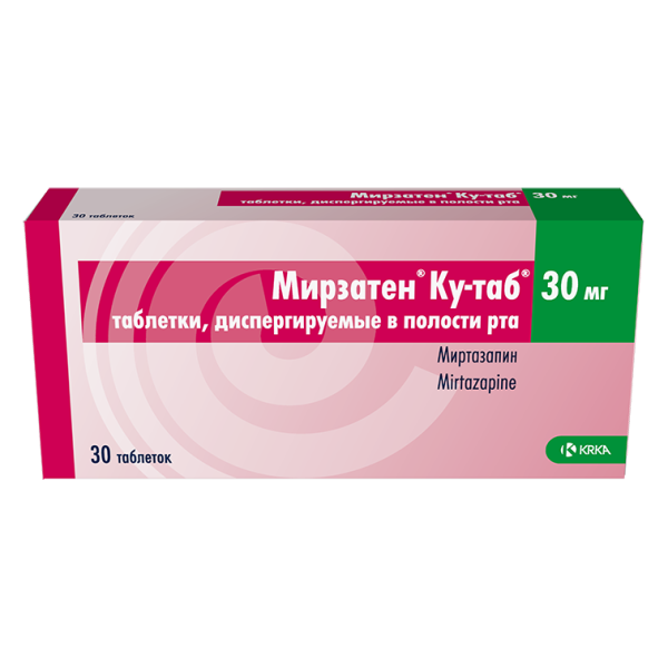 Мирзатен Ку-таб таблетки, диспергируемые в полости рта 30мг №30 фото в интернет-аптеке "Фармсервис"
