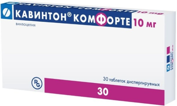 Кавинтон Комфорте таблетки, диспергируемые в полости рта 10мг №30 фото в интернет-аптеке "Фармсервис"
