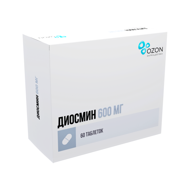 Диосмин таблетки, покрытые плёночной оболочкой 600мг №60 фото в интернет-аптеке "Фармсервис"