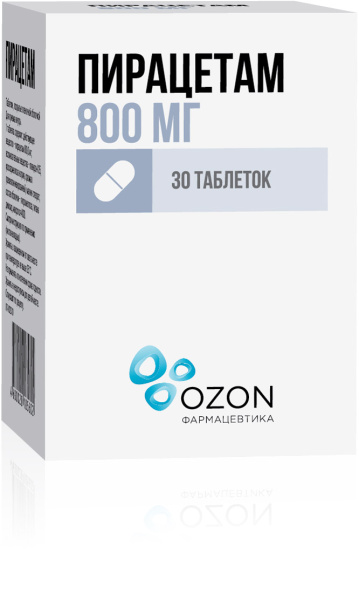 Пирацетам таблетки, покрытые плёночной оболочкой 800мг №30 фото в интернет-аптеке "Фармсервис"