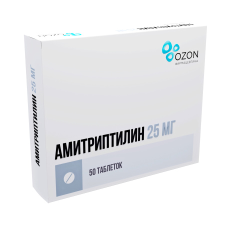 Амитриптилин таблетки 25мг №50 детальное фото в интернет-аптеке "Фармсервис"