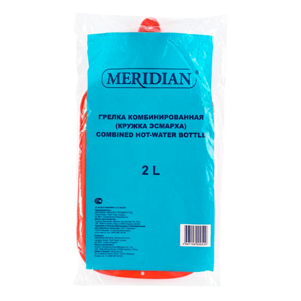 Грелка MERIDIAN комбинированная (кружка Эсмарха) 2л фото в интернет-аптеке "Фармсервис"
