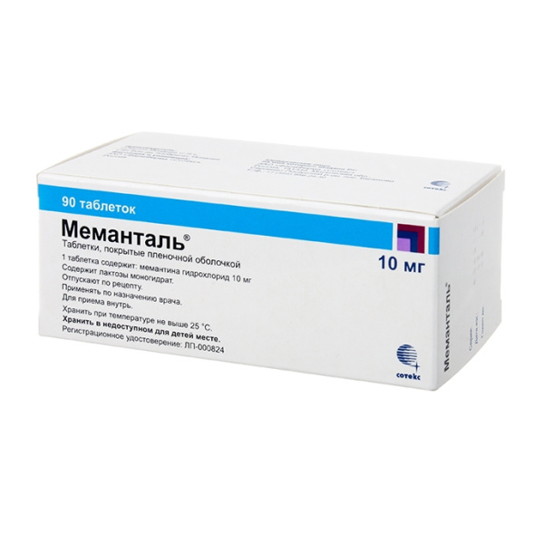 Меманталь таблетки, покрытые плёночной оболочкой 10мг №90 фото в интернет-аптеке "Фармсервис"