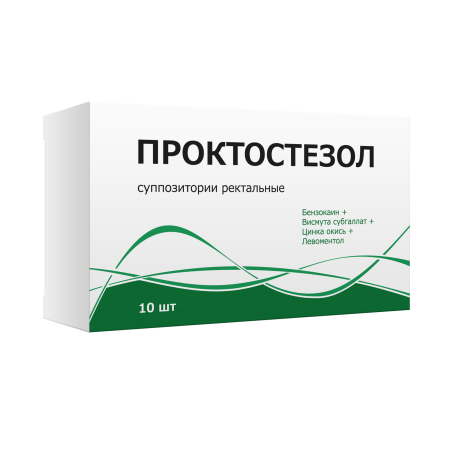 ПРОКТОСТЕЗОЛ суппозитории ректальные  №10 детальное фото в интернет-аптеке "Фармсервис"