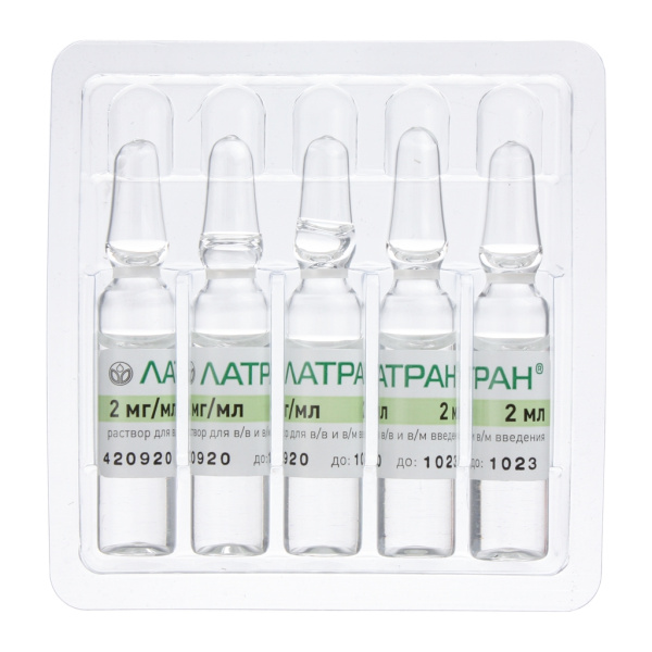 Латран раствор для внутривенного и внутримышечного введения 2мг/мл x 2мл №5 фото в интернет-аптеке "Фармсервис"