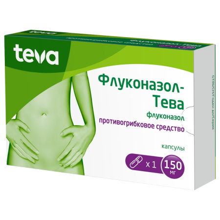 Флуконазол-Тева капсулы 150мг №1 детальное фото в интернет-аптеке "Фармсервис"